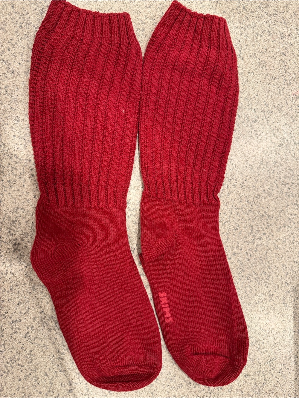 Skims Red knitted socks